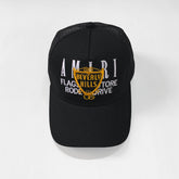 Amiri Hat Peaked Cap Sunshade Beach Casual Hat Adjustable Metal Lock Baseball Cap